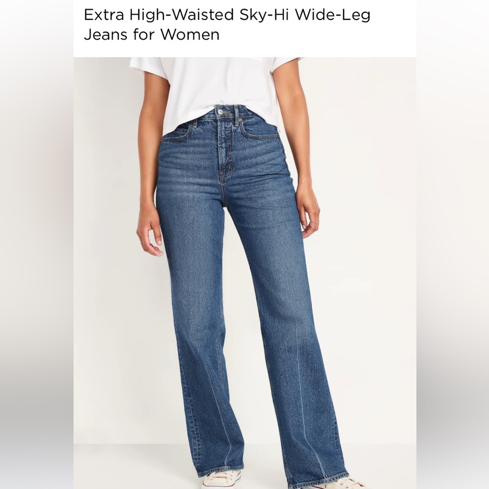 Extra High-Waisted Sky-Hi Wide-Leg Jeans for Women